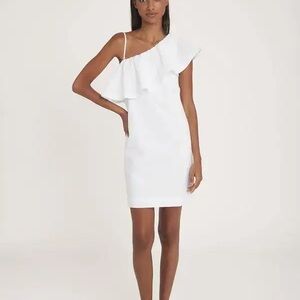 Cuyana One-Shoulder White Dress